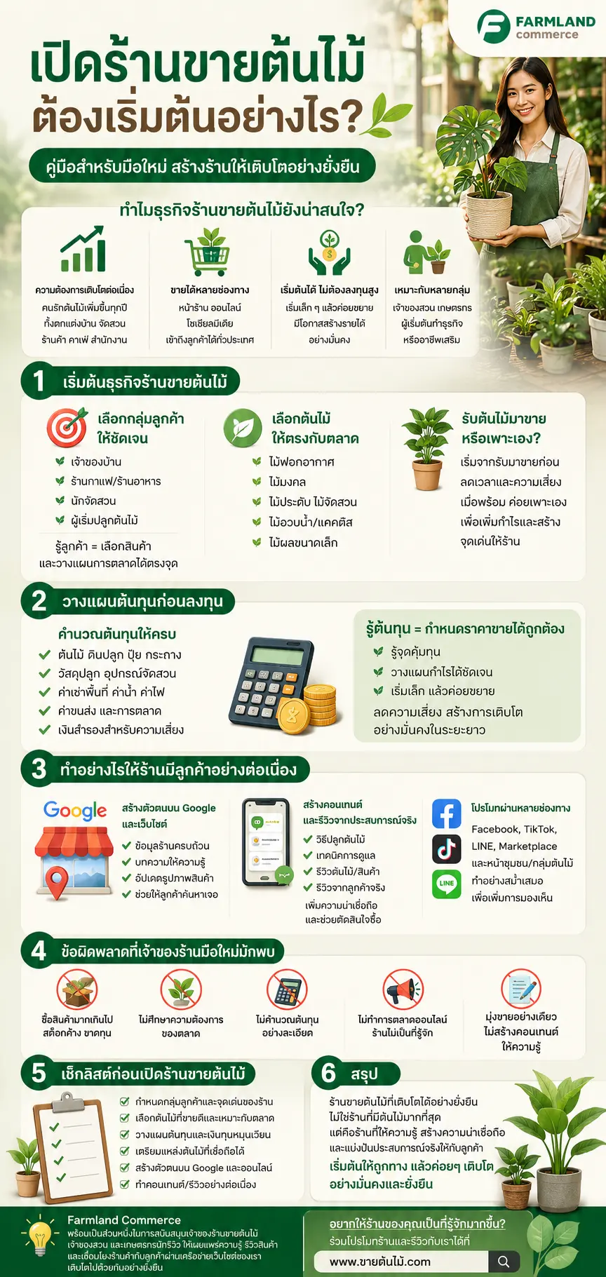 เปิดร้านขายต้นไม้ ต้องเริ่มต้นอย่างไร?