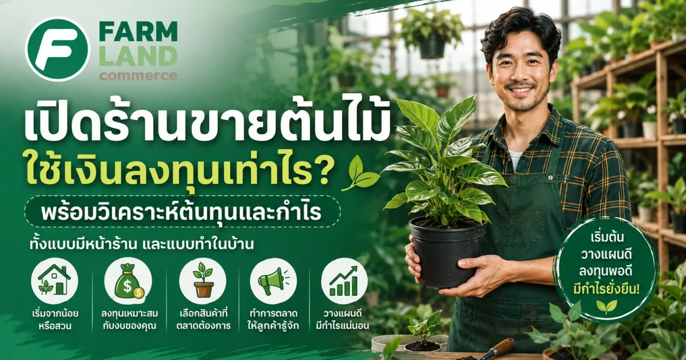 แนะนำวิธีเปิดร้านขายต้นไม้ ใช้เงินลงทุนเท่าไร? พร้อมวิเคราะห์ต้นทุนและกำไร
